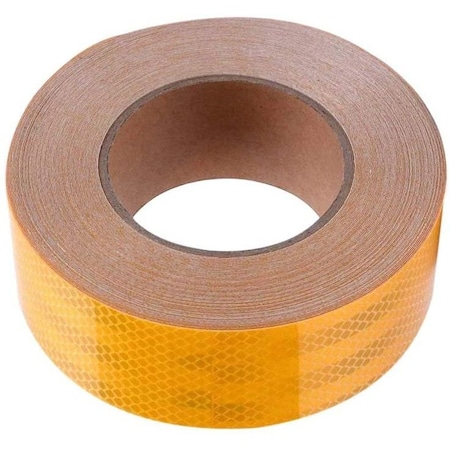 Abrams 2" in x 75' ft Diamond Trailer Truck Conspicuity DOT Class 2 Reflective Safety Tape - Yellow DOTC2 2 x 75-Y